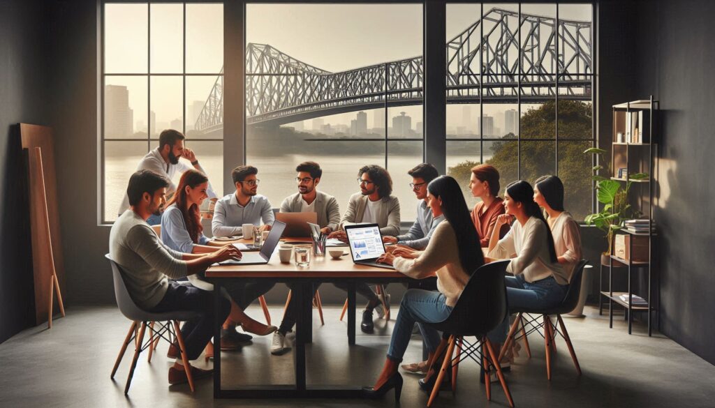 View of Howrah bridge from a SEO Service company office in Kolkata